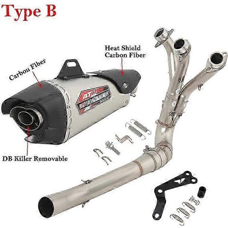 Sistema De Escape Para Motocicleta, Silenciador De Tubo De Conexin Frontal Db Killer Para Yamaha Mt09, Mt-09, Fz09, Xsr900, Tracer 9 Gt Mt 2020 - 2023( Type B) (1/5)