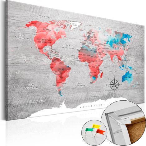 Quadri di sughero - Red Roam [Cork Map] - 60x40 (1/4)