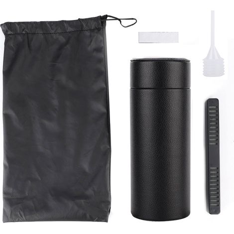 Étui à cigares portable en cuir PU doublé cèdre, boîte de rangement étanche (Noir) (1/5)
