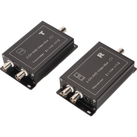 Multiplexeur vidéo 2 canaux 400 m compatible AHD CVBS Plug and Play Hot Swap pour caméra (1/5)