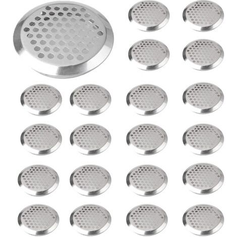 30 griglie di ventilazione rotonde, rete di ventilazione, griglie di ventilazione in acciaio inox, fori di ventilazione (1/5)