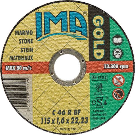IMA DISCO P/MARMO GOLD PIANO D 115X1,6 MM- IMA- 50,0 pz