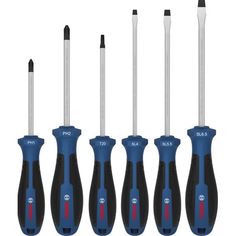 Bosch PRO Hand Tool - Screwdriver Screwdriver Set PH/TX/SL, 6 pcs 1600A039PJ (1/5)