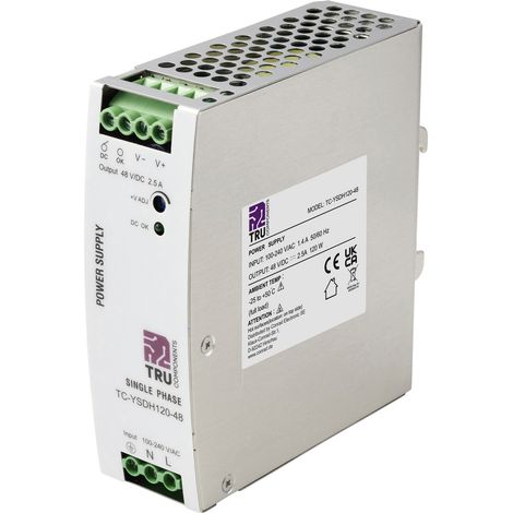 TRU COMPONENTS TC-13864568 Hutschienen-Netzteil (DIN-Rail) 48 V/DC 2.5 A 120 W Anzahl Ausgänge:1 x (1/5)