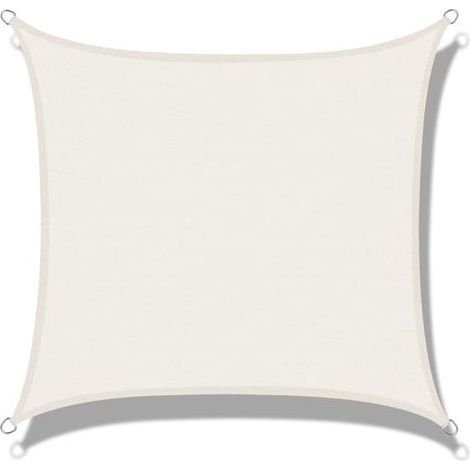 TAISHENGDA-Vela de Sombra (HDPE) Rechteckig 3 x 5 m Crema-Schutz UV für Patio Camping Jardín al Aire Libre (1/5)
