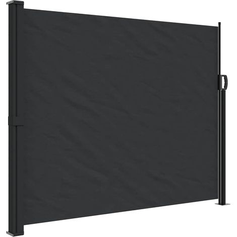 Seitenmarkise Ausziehbar Schwarz 160x600 cm vidaXL