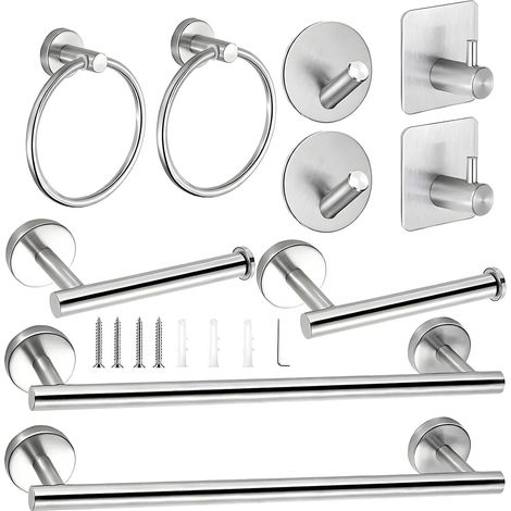 Ensemble d'accessoires de salle bain : anneaux porte-serviettes, (1/5)