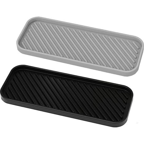 2 Pices Porte Eponge Silicone Support D'vier De Cuisine En Silicone Organisateur D'vier En Silicone Tapis D'gouttement En Silicone Pour Rangement (1/5)