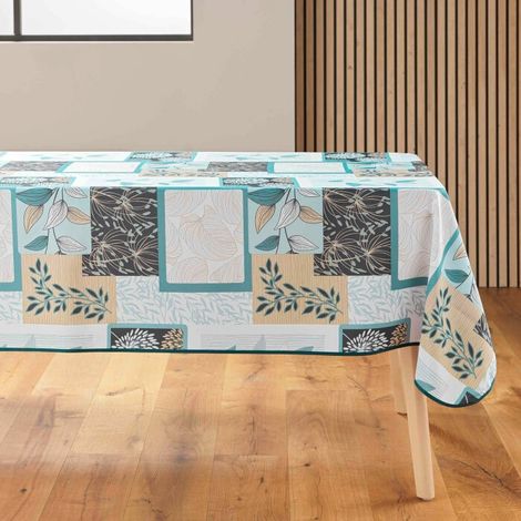 Nappe rectangle 150 x 240 cm polyester imprime faya Sauge (1/4)