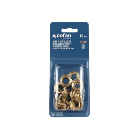 Kit de ojetes 10 mm 12 uds