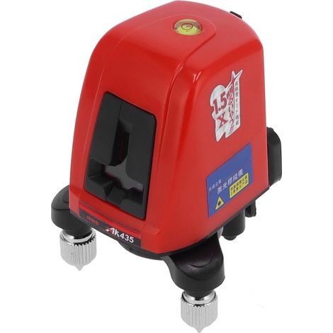 Niveau à bulle portable à lumière rouge 360° à 2 lignes, autonivelant, outil de construction AK435 (1/5)