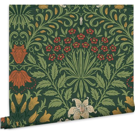 William Morris At Home Vliestapete Garden Grun 10mx52cm (1/5)