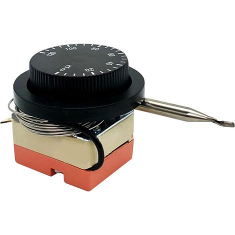 Bouton thermostat, régulateur de température 0-120 °C, bouton d'expansion liquide, contrôle de la température, thermostat de chaudière à eau pour climatisation et ventilation domestique (1/2)