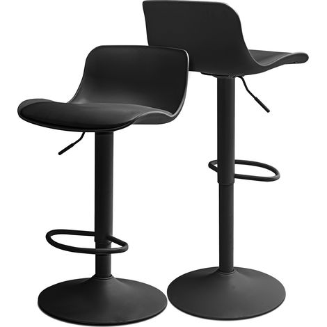 Amsterdam - Set von 2 Hühenverstellbares - Schwarz