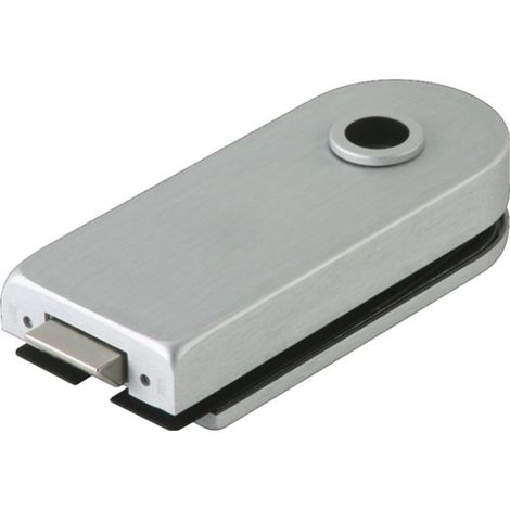 Serratura per porta in vetro STUDIO Rondo LM argento anodizzato UV DIN L/D (1/2)