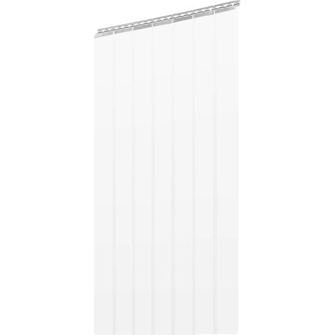 Rideau de porte, PVC résistant, installation facile, Clair (1/2)