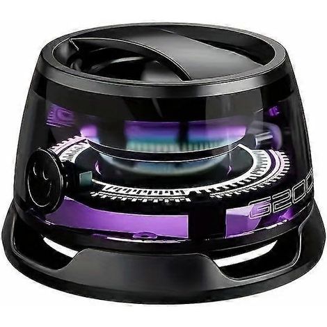 Enceinte sans fil portable avec éclairage sept couleurs et support à ventouse magnétique, mini-enceinte HD rechargeable 500 mAh pour jeux en extérieur, voiture, voyage et plein air (1/5)