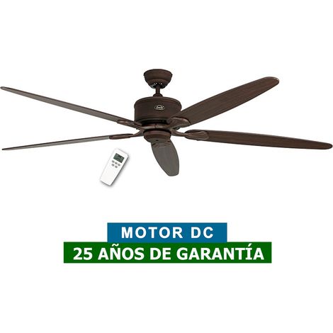 Ventilateur de plafond CasaFan 518083 ECO ELEMENTS 180 chêne antique ou noyer / brun antique