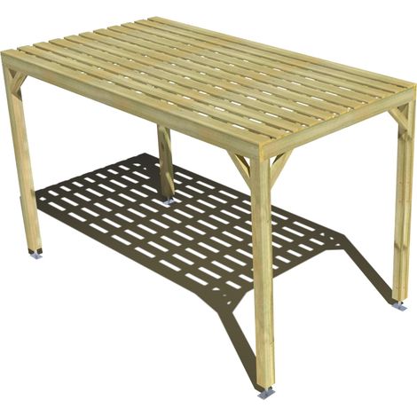 Pergola bois • 2m x 4m • indépendante • sens largeur • platelage bois • livraison comprise