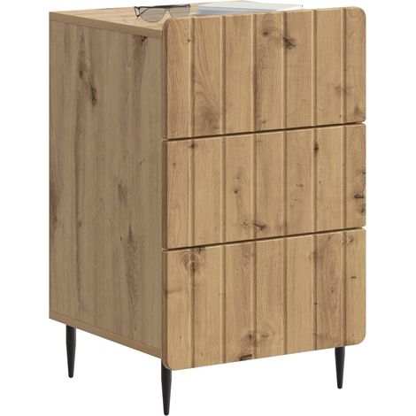 Maison Exclusive - Armadio da Notte con cassetto Rovere Artigianale 43x 41 x 68 cm