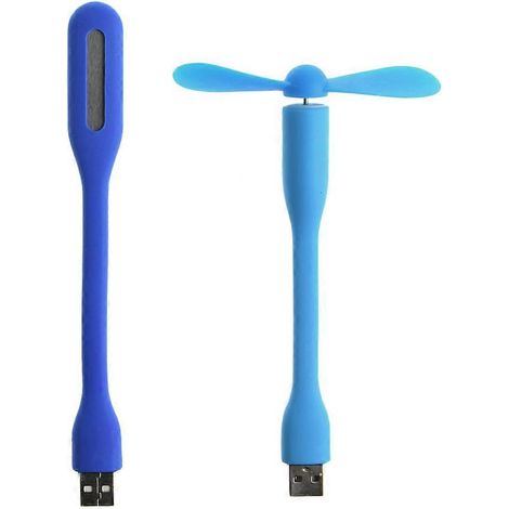 Ventilateur USB 5V avec lampe LED USB pour batterie externe, ordinateur portable et gadget (1/4)