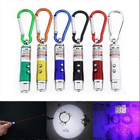 Lampe torche multifonctionnelle 3 en 1 avec éclairage laser LED, détecteur de billets et mini boucle de montagne (1/5)