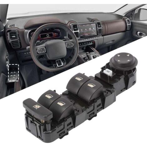 Pair Interrupteurs de Voiture pour Citroen C5 I,Interrupteur de LèVe Vitre Porte Avant Gauche pour Citr0-en C5 II,6554.HQ,Interrupteur de LèVe-Vitre pour C8 C8 Van 96332289ZF (1/4)