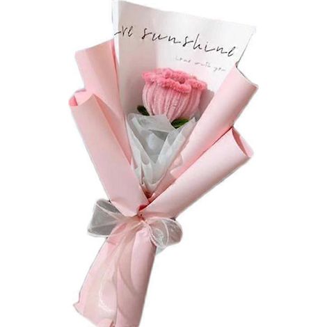 Bouquet de roses créatif fait main à faire soi-même, tige torsadée, finition permanente.