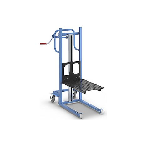 Elevador de material  con plataforma  con ruedas de carga