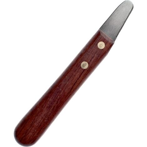 Couteau à éplucher court avec manche en bois pour chiens et chats