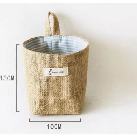Panier à linge - Noname - Motif rayé bleu - Cylindrique - 13cm x 10cm - Contemporain (1/4)