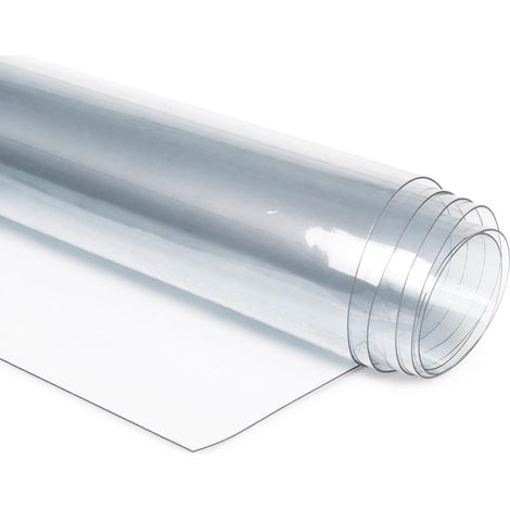 Film en vinyle PVC transparent 0,5 mm - Film de protection transparent pour meubles - Imperméable - Tissus en vinyle pour sacs à coudre, décoration artisanale, accessoires de mode (transparent (1/5)