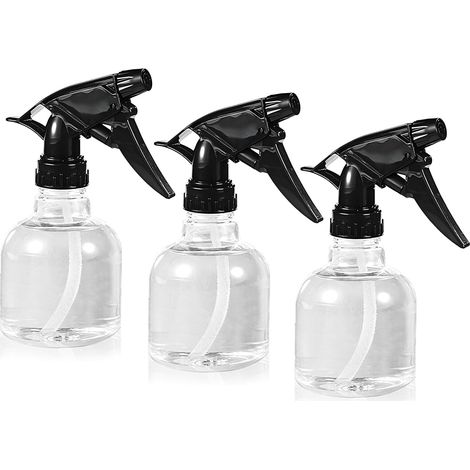 Lot de 3 flacons pulvérisateurs de 250 ml - Petite bouteille de pulvérisation d'eau - Petite bouteille de pulvérisation pour cheveux - Pulvérisateur pour plantes à remplir - Pulvérisateurs pour (1/4)