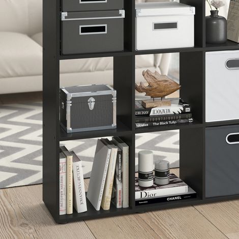 Meuble de rangement cube Karree, Noir, 138.5 x 142.5 cm, Vicco