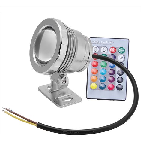 Projecteur de jardin extérieur imperméable à l'eau lumière sous marine LED RVB AC et DC argenté 12 V Multicolore (1/5)