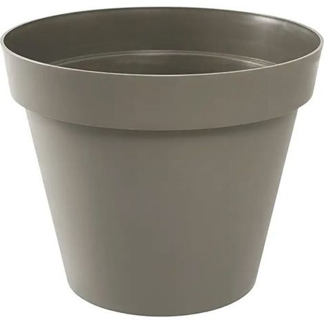 Pot de fleur Toscane Ø 15 x 13,6 cm rond - 1,6L Taupe (1/2)