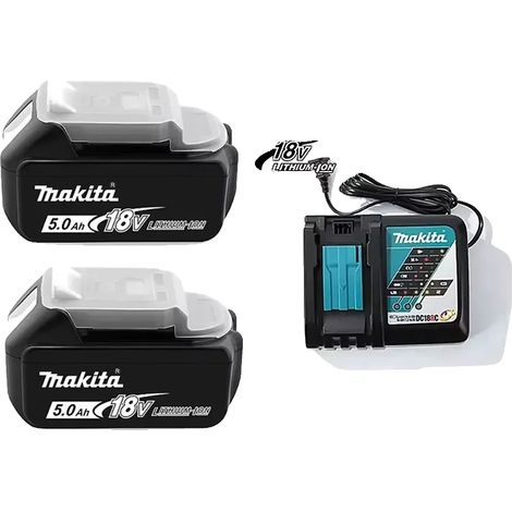 Batterie d'outil sans fil, 18V Lithium-ion, capacité de 6000mAh, Makita 5AhX2 ChargX1 (1/2)