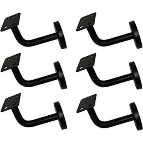 Lot de 6 supports de main courante d'escalier en acier inoxydable, supports de rampe d'escalier robustes, supports de rampe pour F (1/5)