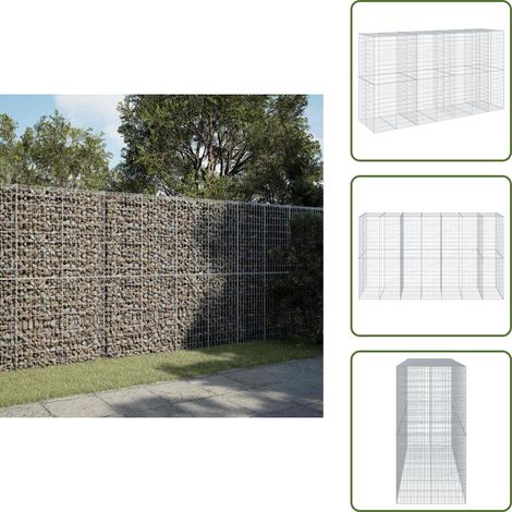 The Living Store Gabione mit Deckel 350x100x200 cm Verzinktes Eisen - Steinkorb (1/5)