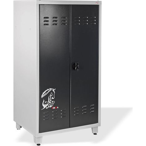 Sattelschrank Kentucky Metallschrank Sattelspind Stallspind für 2 Sättel Pferd (1/5)