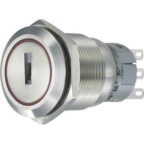 TRU COMPONENTS 701814 LAS1-AGQ-11Y/21 Interruttore antivandalo a chiave 250 V/AC 5 A 1 x On / On 1 x 90 ° IP40 1 pz.