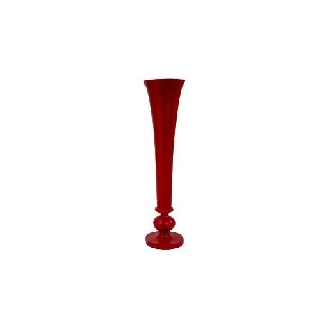 Portavaso resina rosso cm Ø32xh136