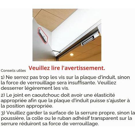 Serrure magnétique électromagnétique Porte Simple 180KG avec Support ZL DC12V NC rétention de Serrure électrique pour systèmes de contrôle d'accès (1/4)