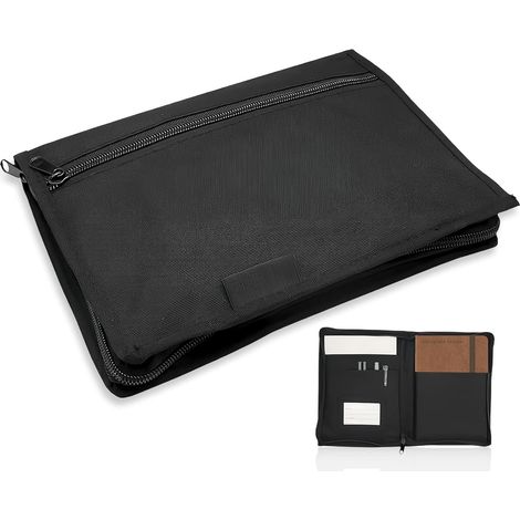 Oxford Fabric Car Document Holder Vehicle Folder with Card Slots, Storage Pouch for Business Travel and Daily Journeys (1/5)