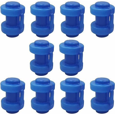 Lot de 10 protections pour poteaux de trampoline, protections résistantes pour poteaux de clôture de trampoline, protection épaisse pour crochet de filet et alimentation électrique de trampoline (bleu (1/5)