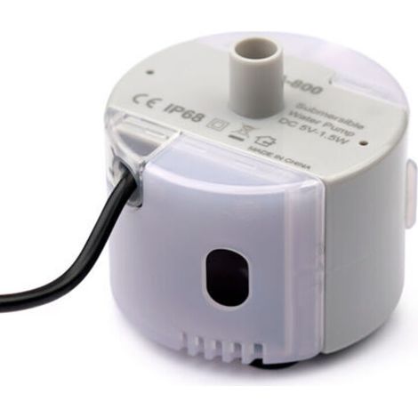 Pompe LED Fontaine a Eau, USB Pompe pour Fontaine a Chat, Silencieuse Pompe de Rechange pour Fontaine