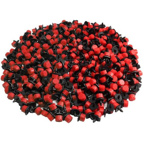 100 pièces de micro-aspersoirs d'irrigation goutte à goutte réglables automatiquement pour plantes serre jardin DIY (1/4)