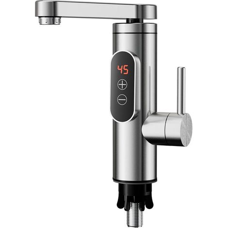 Elektrischer Heizwasserhahn elektrischer Wasserhahn mit Durchlauferhitzer einstellbare Temperatur 30-55 C Wasserhahn Küche 230 V elektrischer für