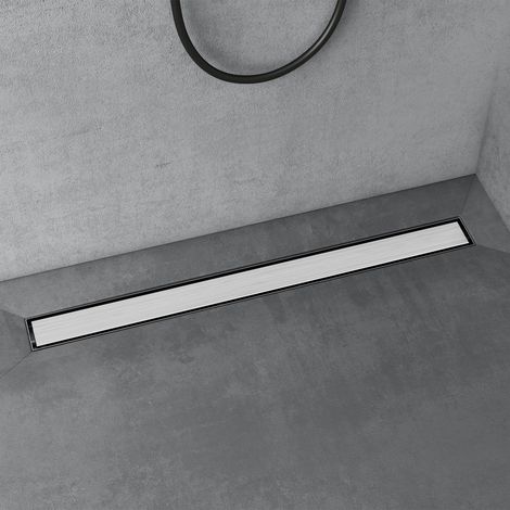 doporro Duschrinne 100cm Edelstahl Dusche Duschablauf mit Gruchstop und Haarsieb befliesbar Duschabfluss Chrom KE110 Duschablauf
