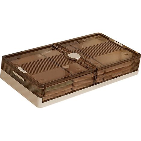 Boîtes de rangement pliables à roulettes sous le lit, organisateurs de vêtements en plastique avec roulettes pour chambre à coucher ou dortoir, format court (1/5)